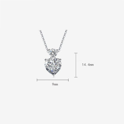 Mosan Diamond Heart Yellow Diamond Diamond Necklace Pendant