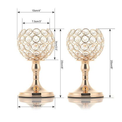 Electroplated gold candlestick