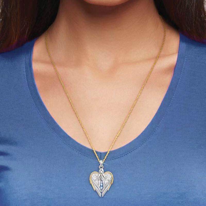 Imitation Diamond Angel Necklace