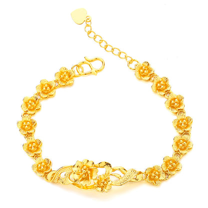 Vietnam Sand Gold Women's Gold-plated Flower Bracelet