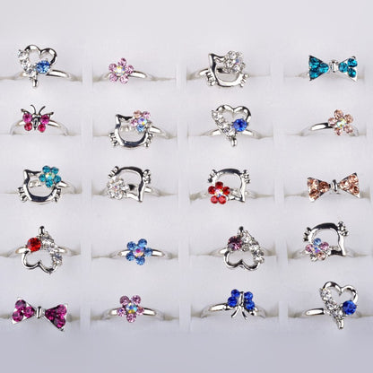 Color Diamond Ring Korean Jewelry Adjustable Ring With Color Diamond