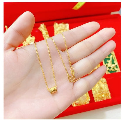 Sand Gold All-Match Gold-Plated Necklace Gold Color