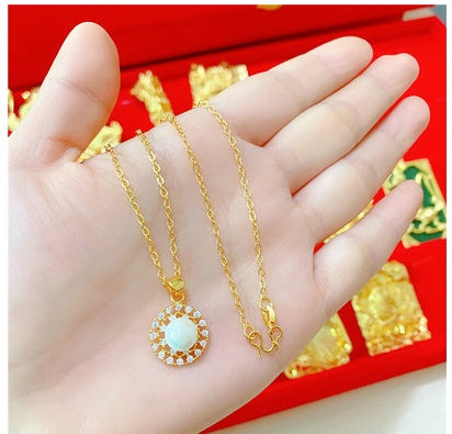 Sand Gold All-Match Gold-Plated Necklace Gold Color