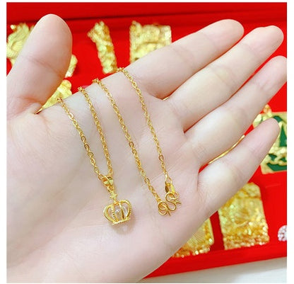 Sand Gold All-Match Gold-Plated Necklace Gold Color