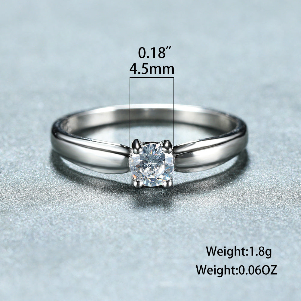 Moissanite Ring D Color Female Simulation Diamond Ring Wedding Ring Diamond Jewelry