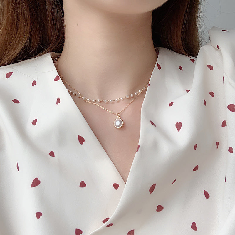 New Niche Design Pearl Necklace Women"s Fashion Cool Wind