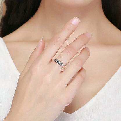 Women's Ring Diamond Leaf Ring