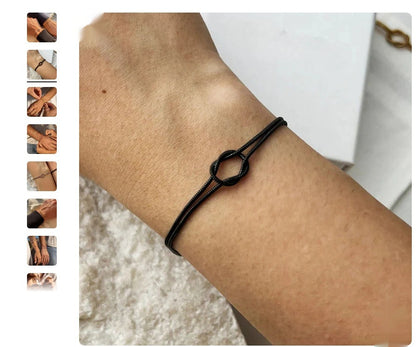 Twist Bracelet Elegant Heart Knot Fashion Simple Snake Bone Chain Hand Jewelry