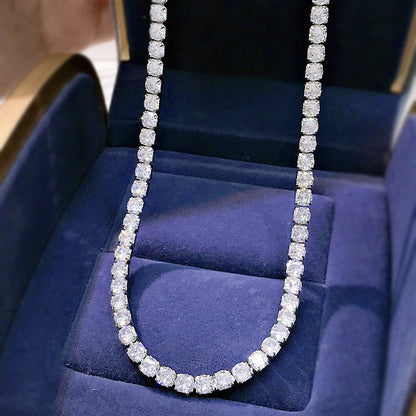 High Carbon Diamond Full Diamond Necklace Row Diamond Chain