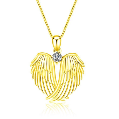 Angel wings diamond necklace