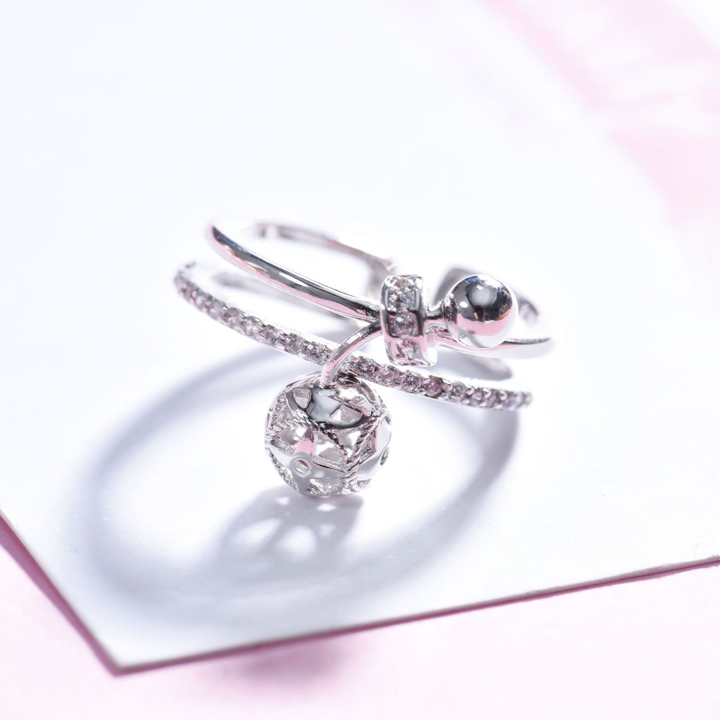 Diamond bow ring