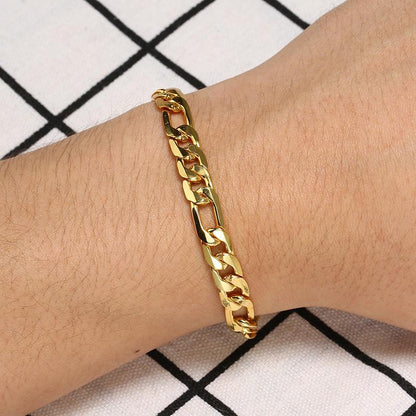 Sideways Real Gold Plating 18K Gold Plating Bracelet