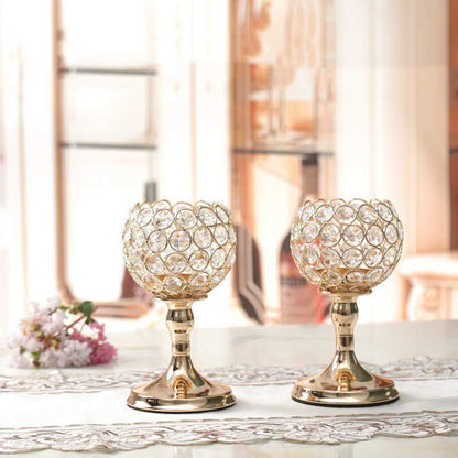 Electroplated gold candlestick