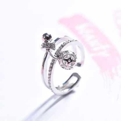 Diamond bow ring