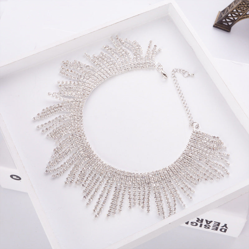 Neck Elements Necklace Tassel Diamond Necklace Alloy Necklace