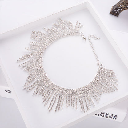 Neck Elements Necklace Tassel Diamond Necklace Alloy Necklace