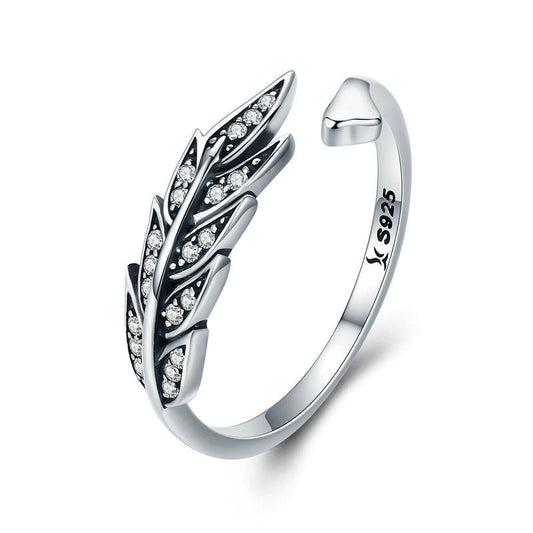 Women's Ring Diamond Leaf Ring