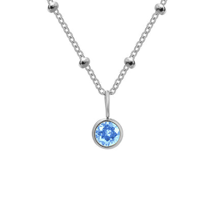 Necklace Women's Fashion Popular Necklace Diamond Birthstone Necklace