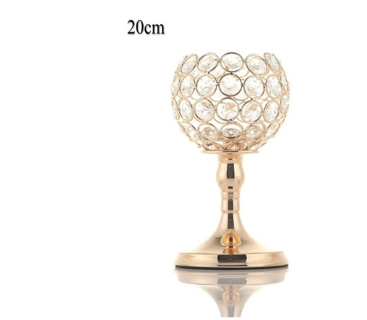 Electroplated gold candlestick