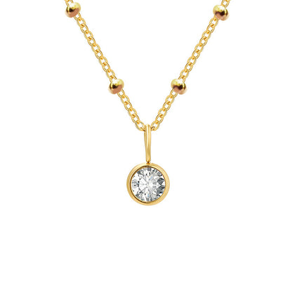 Necklace Women's Fashion Popular Necklace Diamond Birthstone Necklace