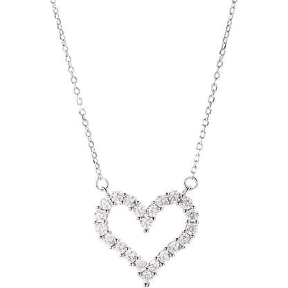 Hollow love diamond necklace