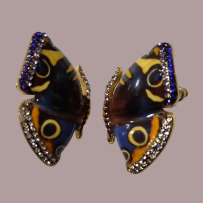 Women's Painted Epoxy Butterfly Earrings