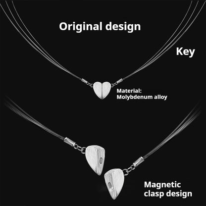 Light Luxury Minority Design Magnetic Heart Necklace